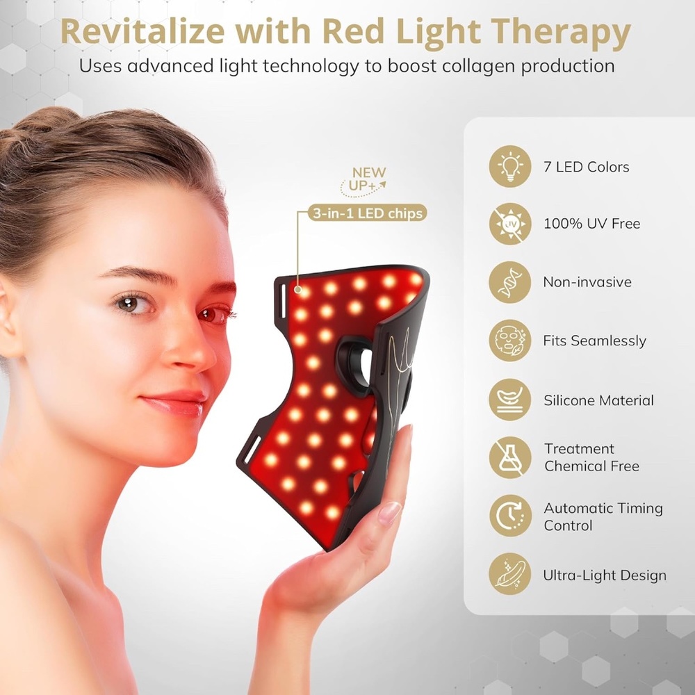 7-IN-1 Color LED Face And Neck Mask Light Therapy - Picture 5 of 16